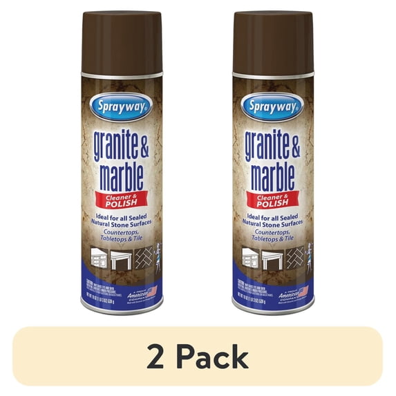 (2 pack) Sprayway Granite & Marble Cleaner Spray, 19 Oz