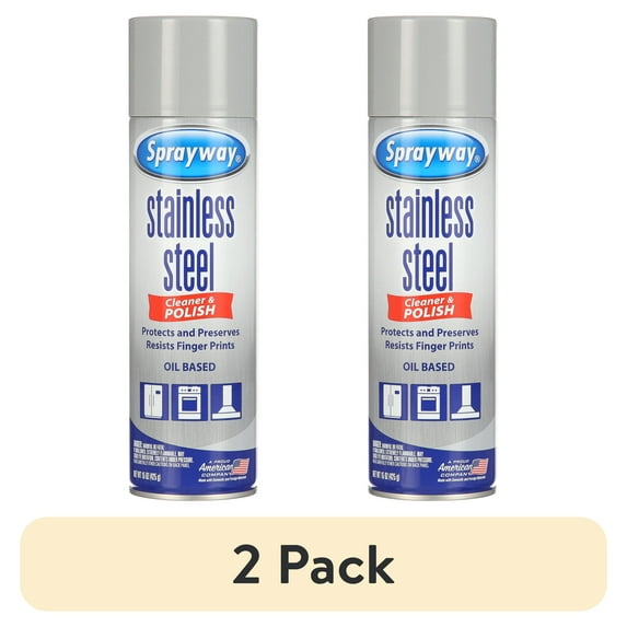 (2 pack) Sprayway Stainless Steel Cleaner and Polish 15 ounce