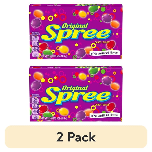 (2 pack) Spree Candy Theater Box | By | 5oz Box | Pack Of 4