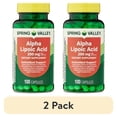 thumbnail image 1 of (2 pack) Spring Valley Alpha Lipoic Acid, Antioxidant Support, Dietary Supplement, 200mg Capsule, 100 Count, 1 of 12