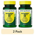 thumbnail interactive-video image 1 of (2 pack) Spring Valley Vitamin B-50 Complex Dietary Supplement, 60 Count, Timed-Release Tablets for Metabolism Support, 1 of 14