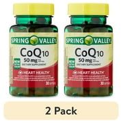 (2 pack) Spring Valley CoQ10 Dietary Supplement Softgels for Heart Health, 50 mg, 30 Count