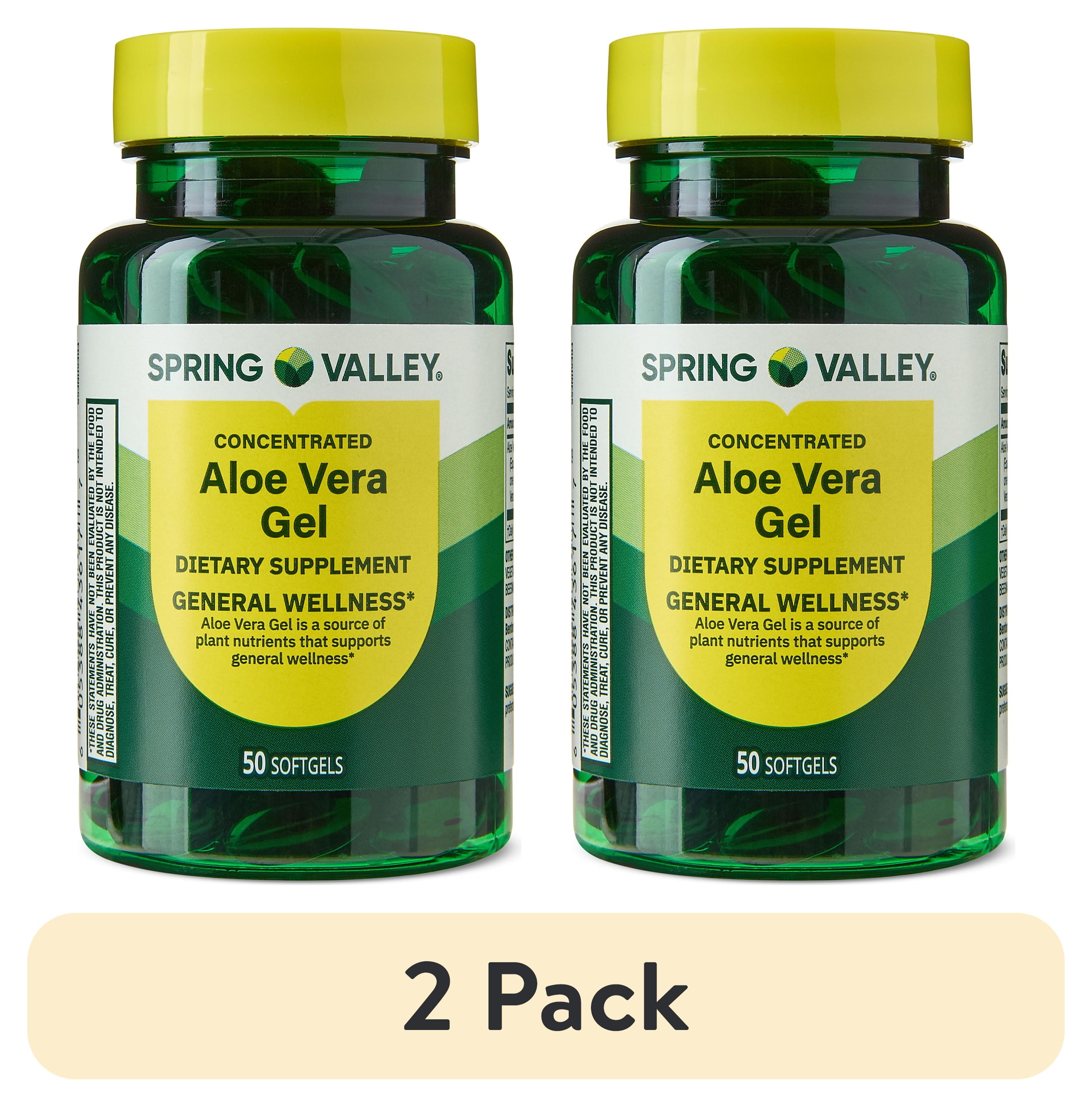 2 pack) Spring Valley Aloe Vera Gel Dietary Supplement for