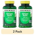 thumbnail image 1 of (2 pack) Spring Valley Ginger Root Dietary Supplement Capsules for Digestive Health, 550 mg, 100 Count, 1 of 11
