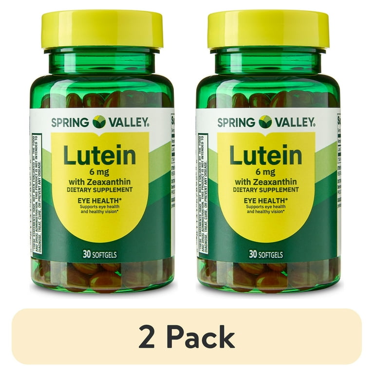 2 pack) Spring Valley Lutein with Zeaxanthin Dietary Supplement