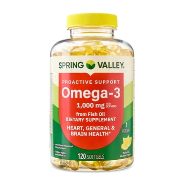 Spring Support Packing Spring Valley Omega-3 Fish Oil†Softgels, 500 mg, 60 Count - Walmart ...