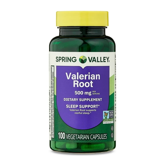 (2 pack) Spring Valley Valerian Root Capsules, 500 mg, 100 Count