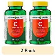 2 pack Spring Valley Vitamin   with Rose Hips Tablets Dietary Supplement, 1,000 mg, 100 Count