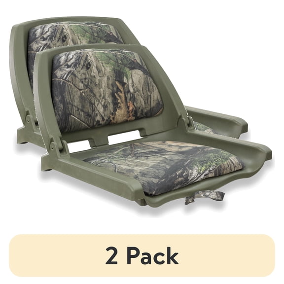 (2 pack) Springfield Marine Traveler Folding Fishing Boat Seat - Mossy Oak Duck Blind - 20"