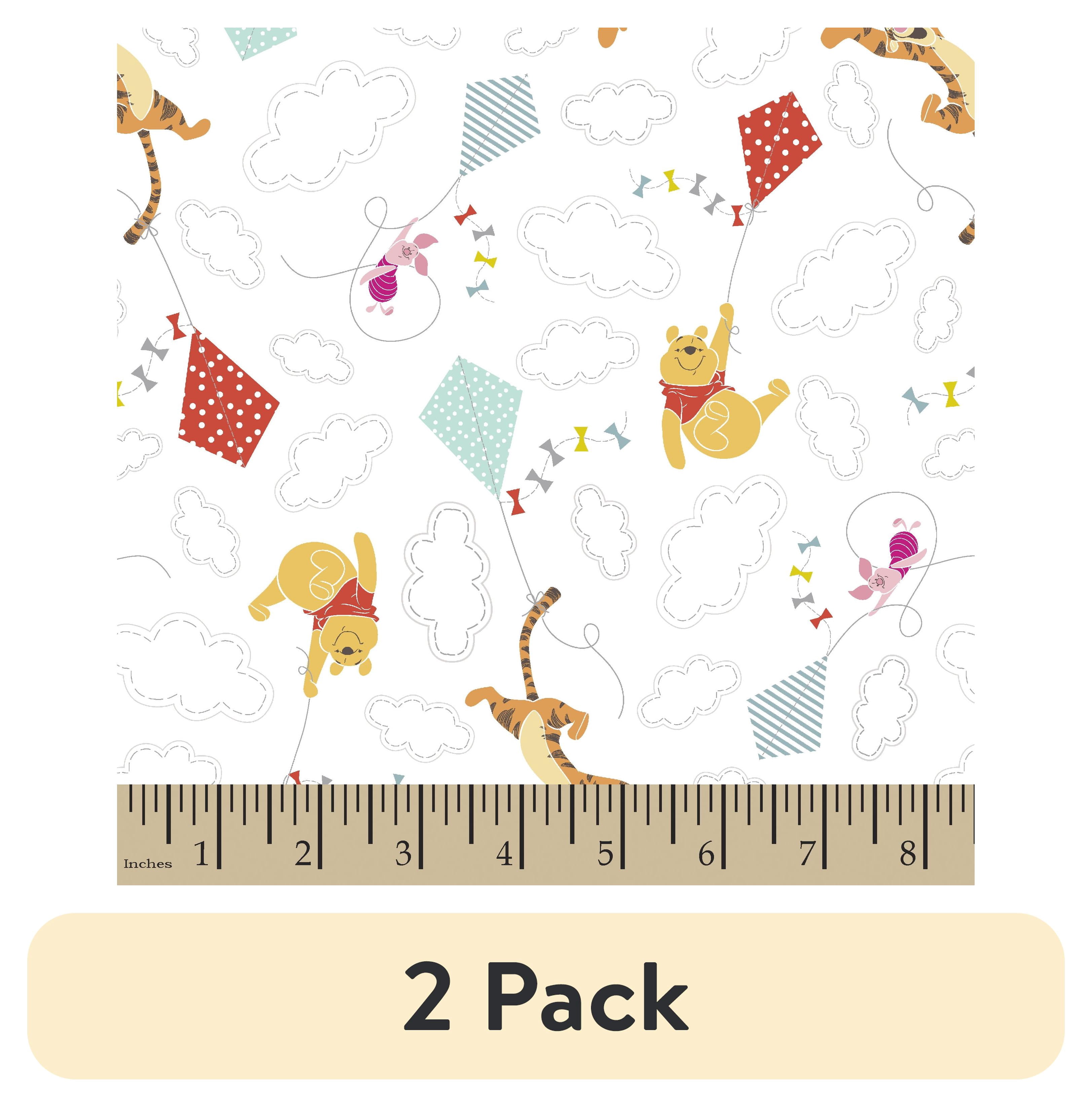 (2 pack) Springs Creative 18" x 22" Disney Pooh and Friends Cotton Fabric for Sewing