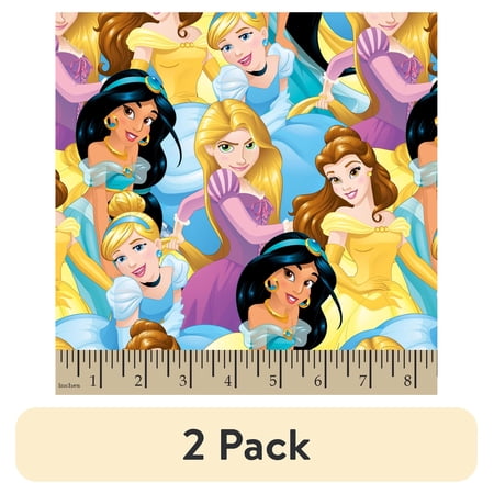 (2 pack) Springs Creative 43x36 Inch Disney Princess Cotton Fabric