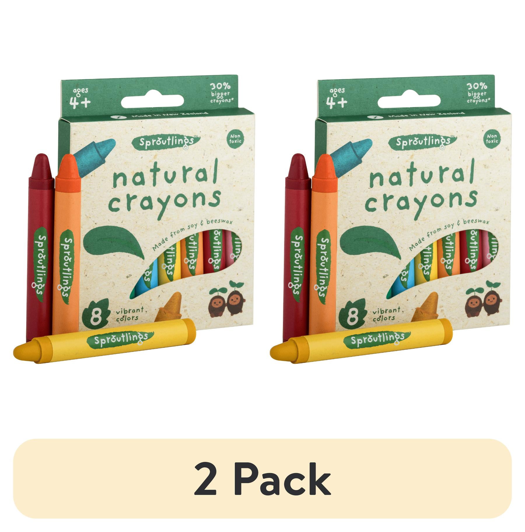 2 pack) Sproutlings Natural Soy & Beeswax Crayons, 8 Piece Count