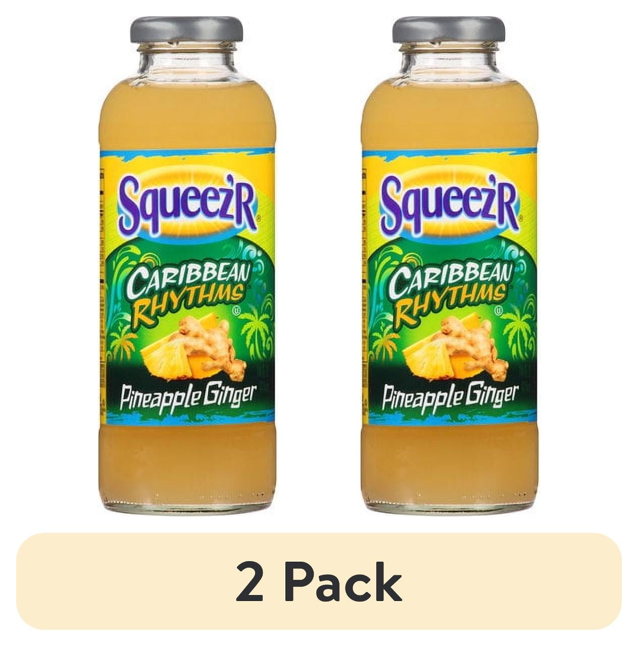 (2 pack) Squeez'R Caribbean Rhythms Pineapple Ginger Juice, 20 fl oz