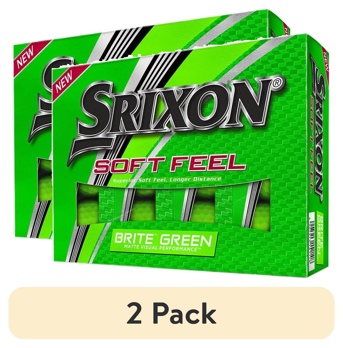 (2 pack) Srixon Soft Feel Brite Green Golf Ball Dozen