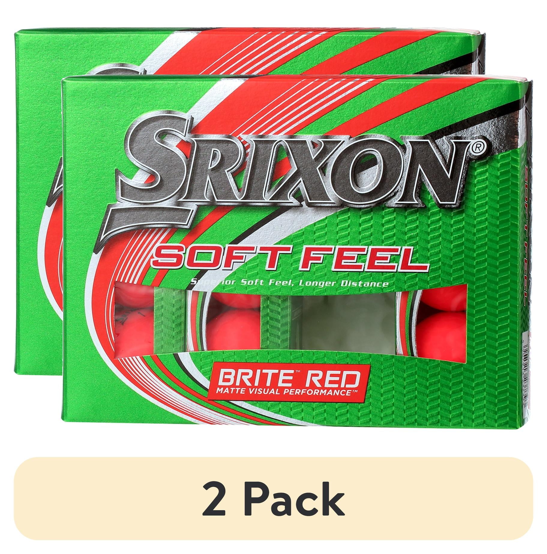 (2 pack) Srixon Soft Feel Brite Red Golf Ball Dozen