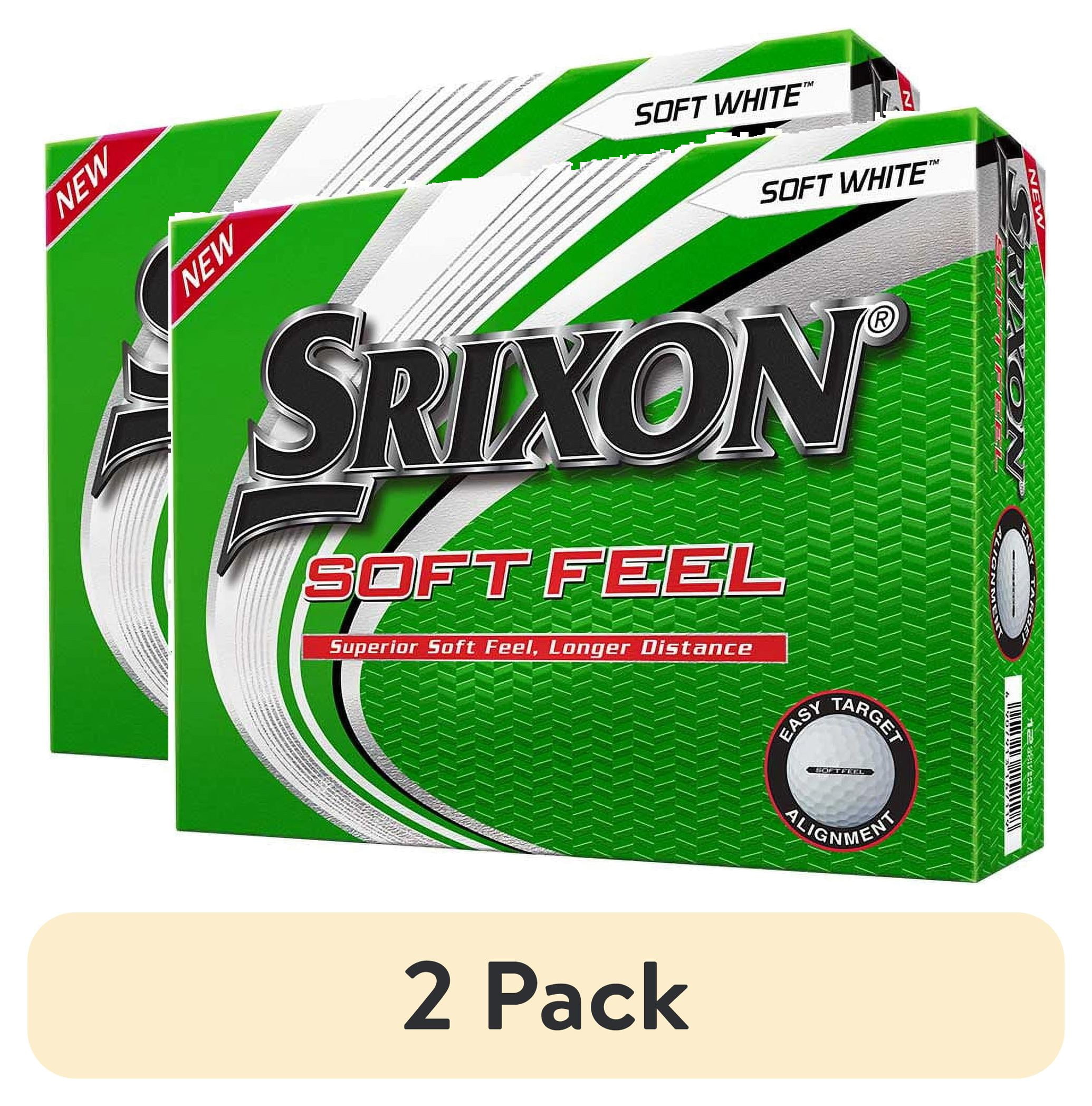 (2 pack) Srixon Soft Feel White Golf Ball Dozen