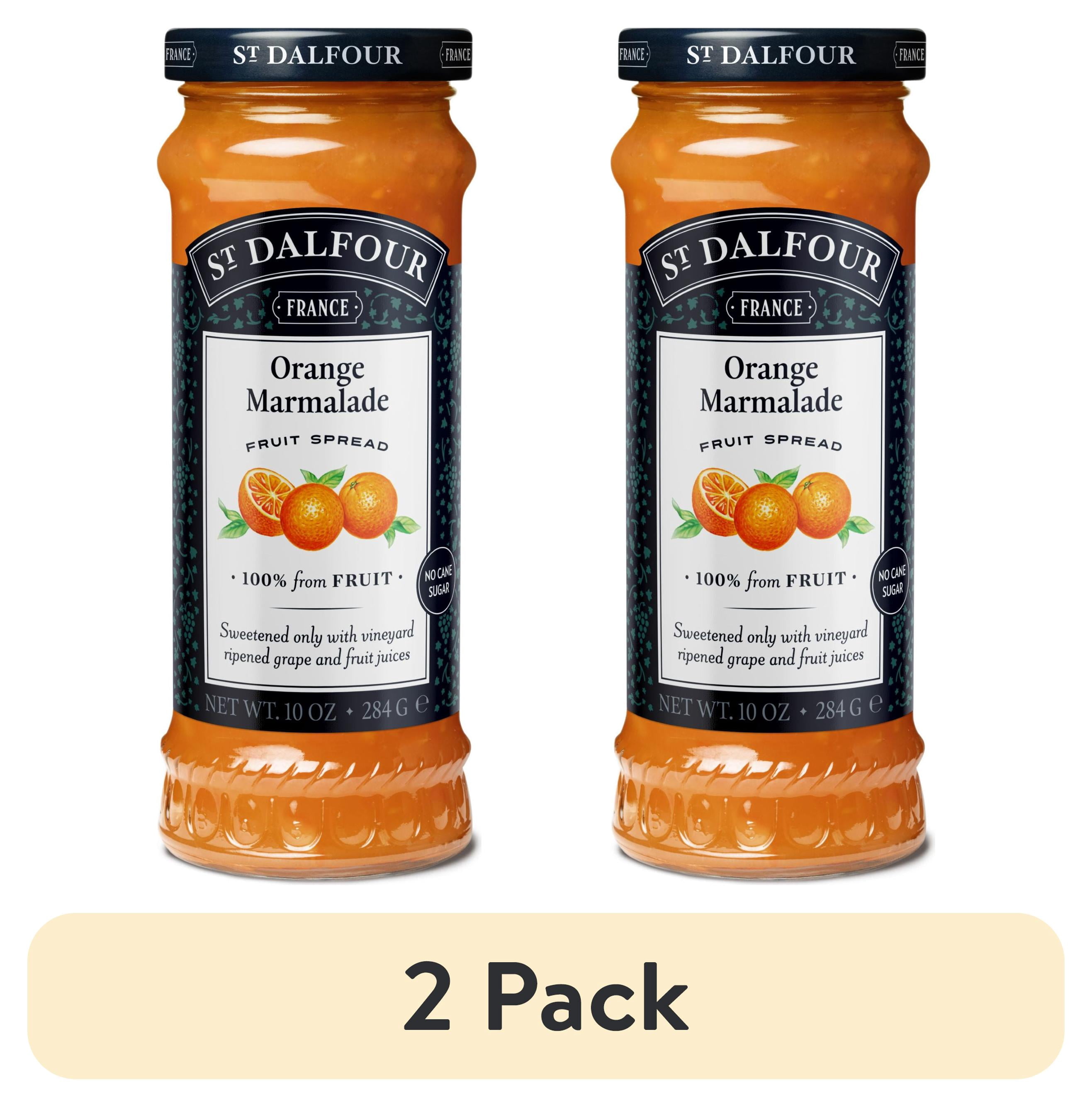(2 pack) St. Dalfour Orange Marmalade Fruit Spread, 100% from Fruit, Vegan & Gluten Free, 10 oz Jar