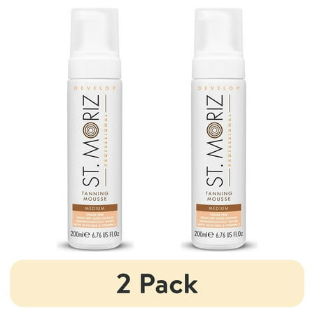 (2 pack) St Moriz Professional Tanning Mousse Medium, 6.76 fl oz