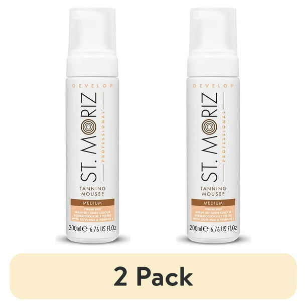 2 pack) St Moriz Professional Tanning Mousse Medium, 6.76 fl oz