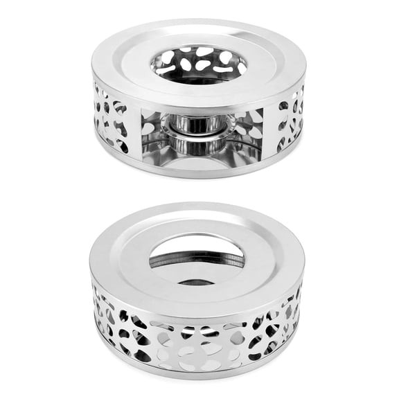 2 pack Stainless Steel Teapot Warmer, Teapot Heater with Tealight Holder Stainless Steel Candle Base Coffee Tea Warmer for Ceramic Teapot and Other Heatproof Dishdoes not contain candles