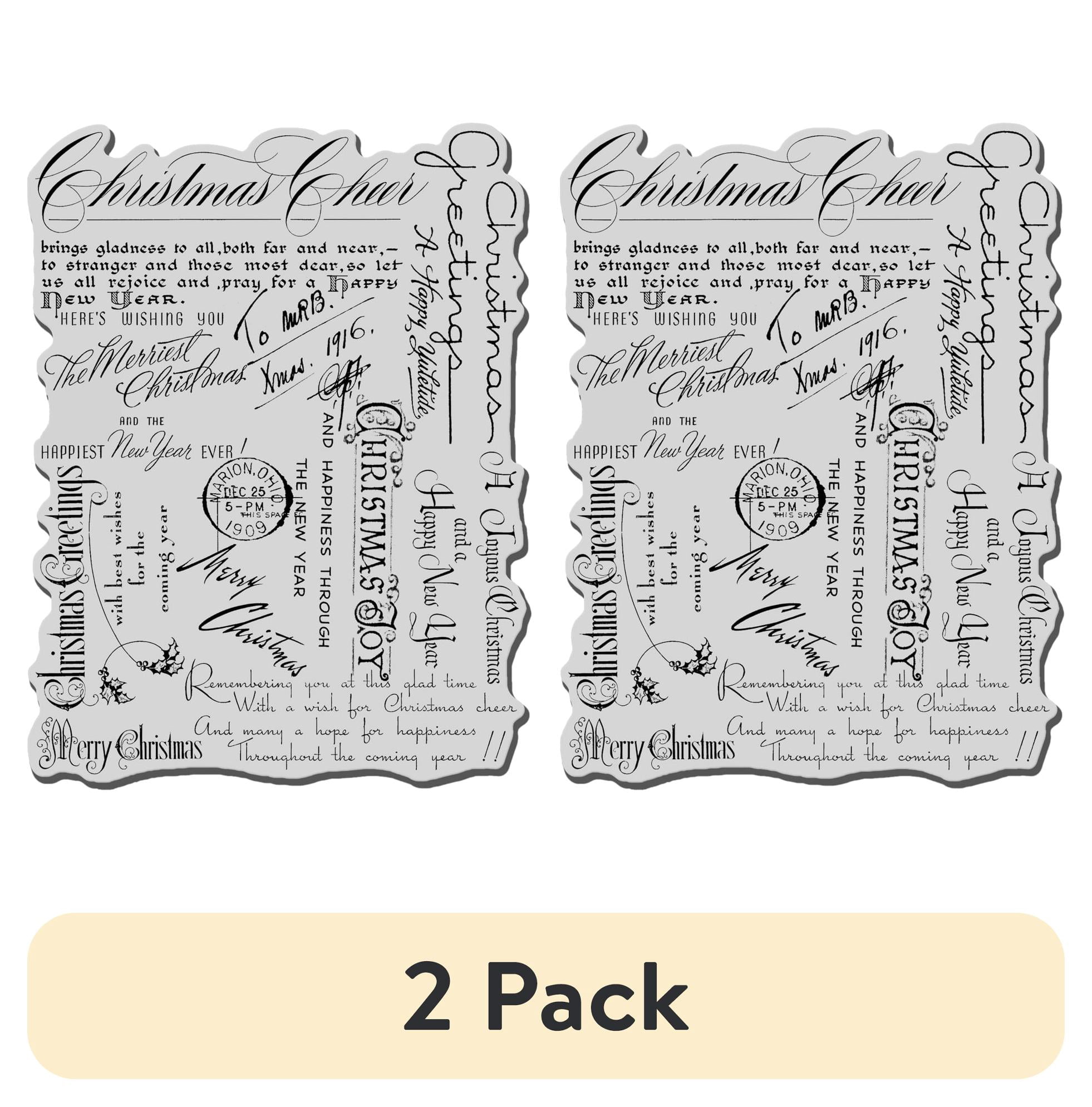 Stampendous Christmas Cling Rubber Stamp - "Merriest Wish" 3.5x4 Inch 10 thumbnail image