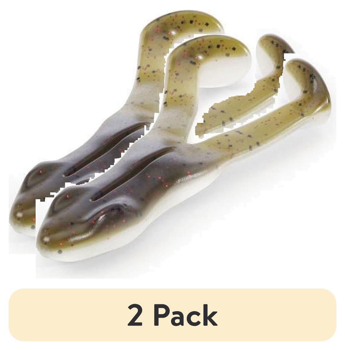 (2 pack) Stanley 4" Ribbit Rubber Frog Softbait, Gren Pumpkin, 5 pack