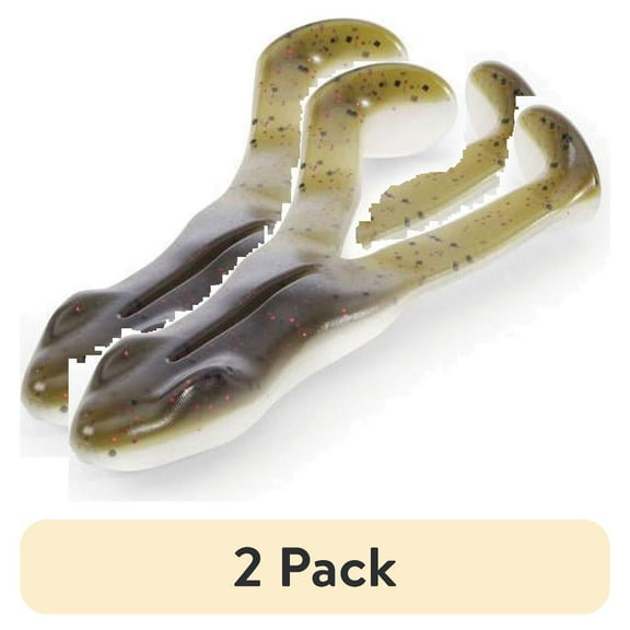 (2 pack) Stanley 4" Ribbit Rubber Frog Softbait, Gren Pumpkin, 5 pack