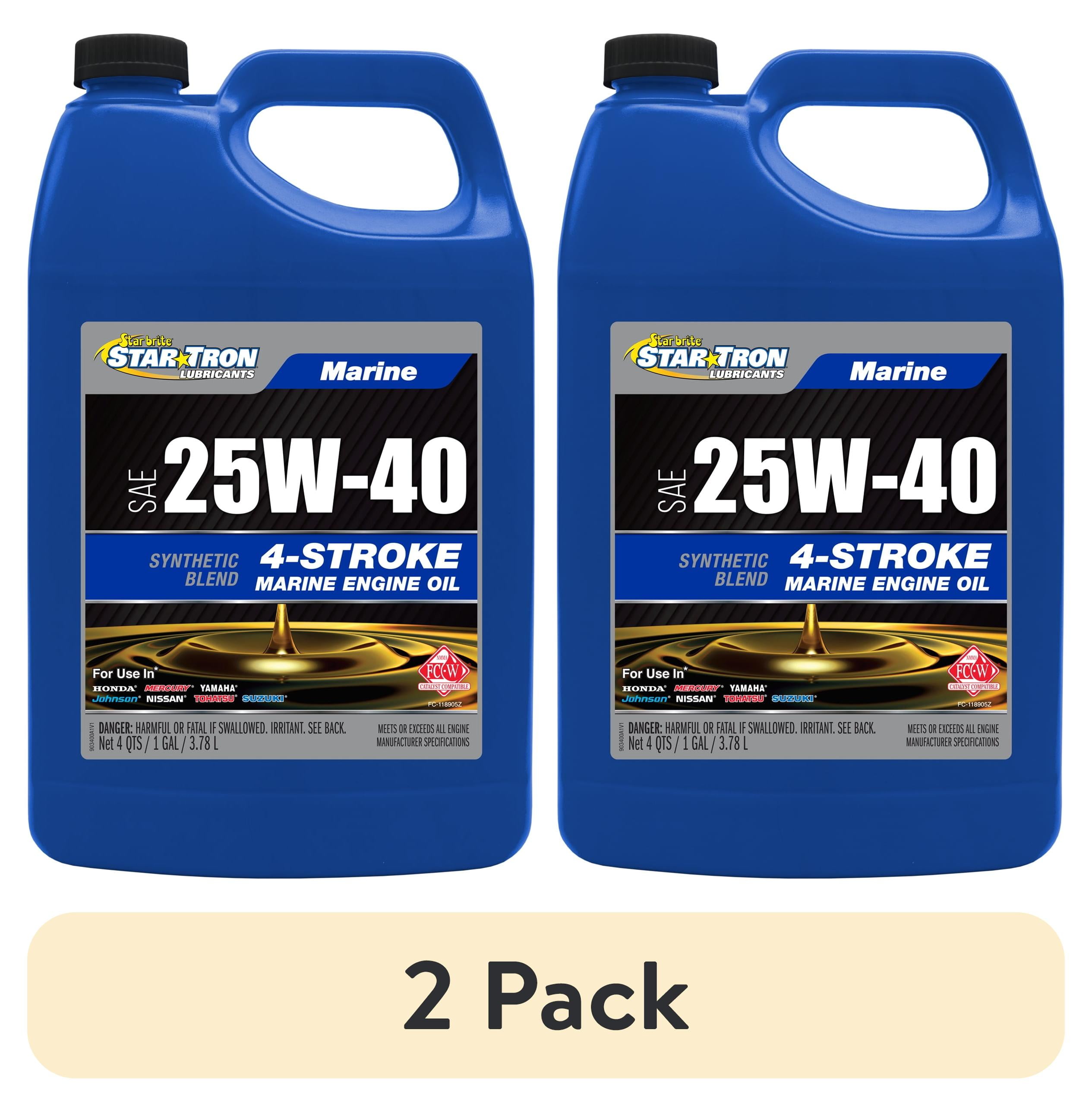 (2 pack) Star Tron Lubricants - 4-Stroke Oil 25W40 - Gallon
