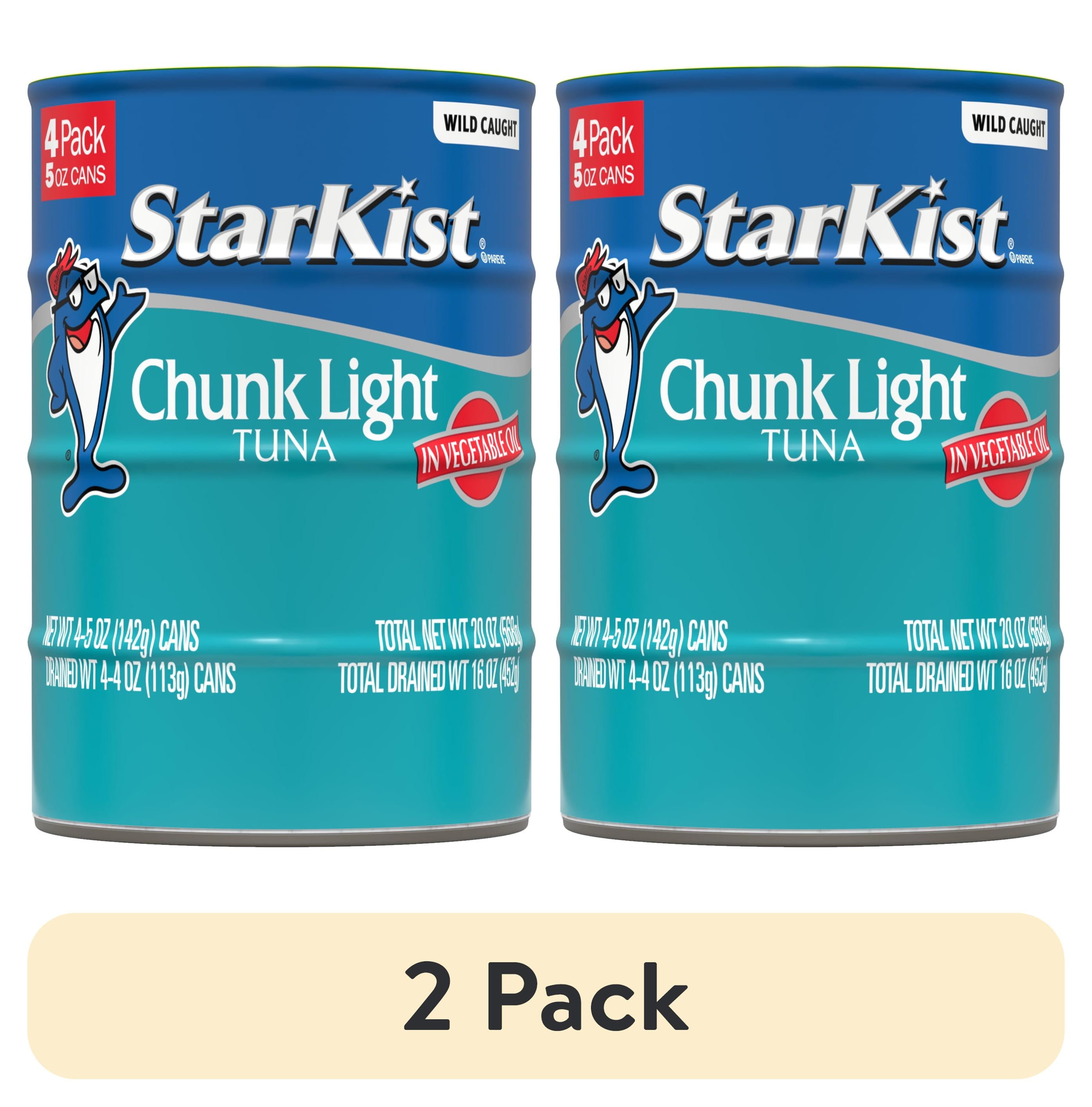 (2 pack) StarKist Chunk Light Tuna in Vegetable Oil, 5 oz, 4 Cans