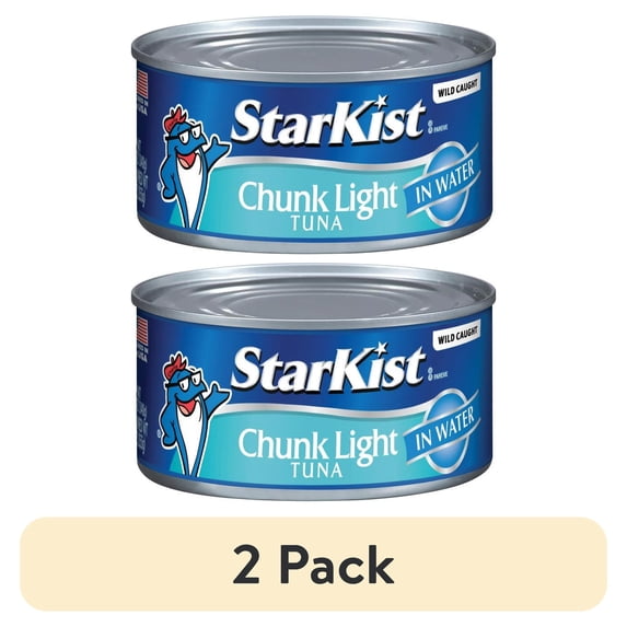 (2 pack) StarKist Chunk Light Tuna in Water, Wild Caught, 16g Protein, 12 oz Can