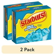 (2 pack) Starburst Blue Raspberry Gelatin Dessert Mix, Fat-free, 6 Servings, 3.94 oz Shelf-Stable Cardboard Box