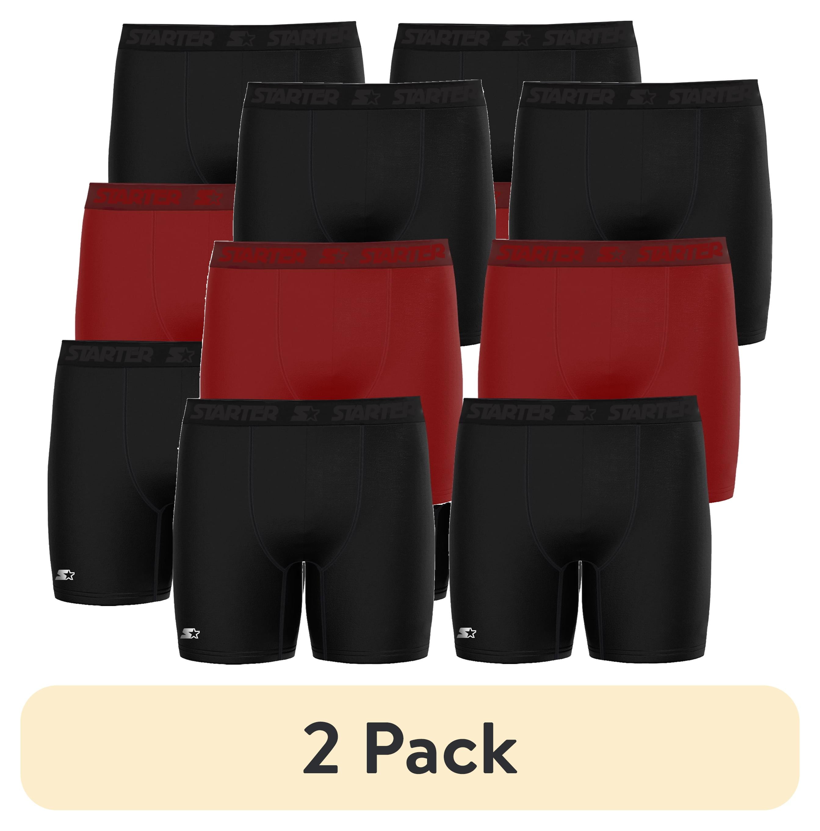(2 pack) Starter Men’s Active Performance Boxer Briefs, Multi-Color (6 Per Pack)