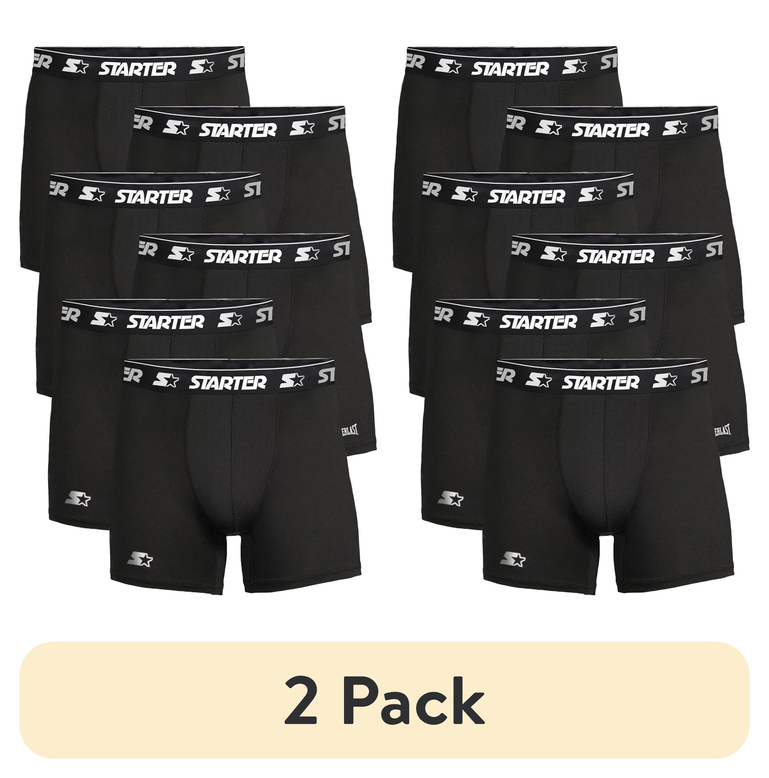 (2 pack) Starter Men’s and Big Men’s Active Performance Boxer Briefs, 6-Pack, Sizes S-5X