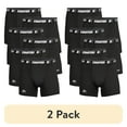 thumbnail image 1 of (2 pack) Starter Mens Boxer Briefs Active Performance Breathable Underwear for Men, Black 3X 6-Pack, 1 of 8