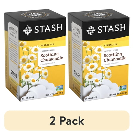 (2 pack) Stash Tea Soothing Chamomile Herbal Tea Bags, 20 Ct