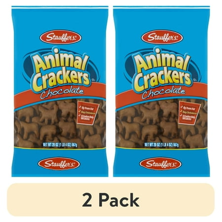 (2 pack) Stauffer's Animal Crackers Chocolate, 20oz Shelf-Stable Bag
