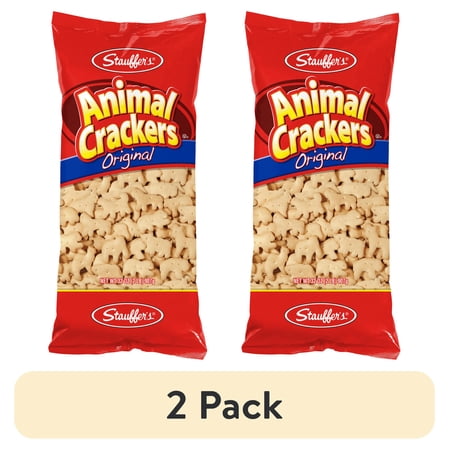 (2 pack) Stauffer's Original Animal Snack Crackers, 32 oz Party Size Pillow Bag, Low Fat Snack for Kids & Adults