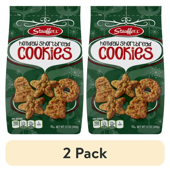 (2 pack) Stauffer's Holiday Shortbread Cookies, 12oz Bag