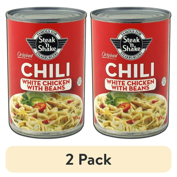 (2 pack) Steak N Shake White Chicken Chili with Beans