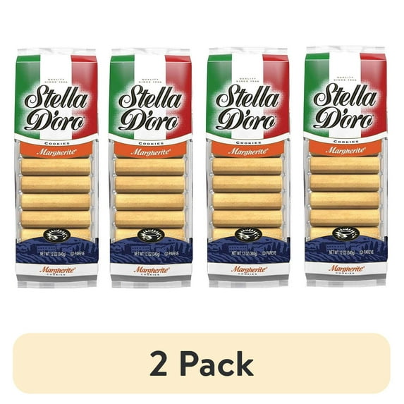 (2 pack) Stella D'oro Margherite Vanilla Cookies 12 oz. Package (4 Pack)