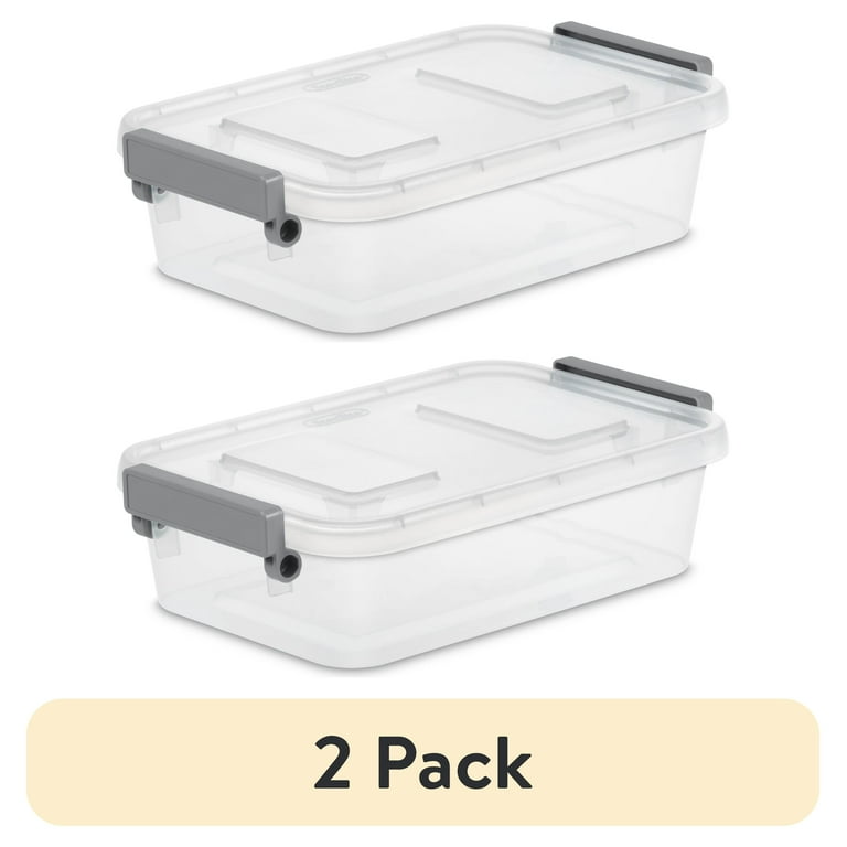 2 pack) Sterilite Modular 2.7 Quart Small Latching Storage Bin