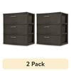 Shape: 3 Drawer, Actual Color: Brown, and Multipack Quantity: 2