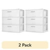 Shape: 3 Drawer, Actual Color: White, and Multipack Quantity: 2