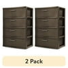 Shape: 4 Drawer, Actual Color: Espresso, and Multipack Quantity: 2