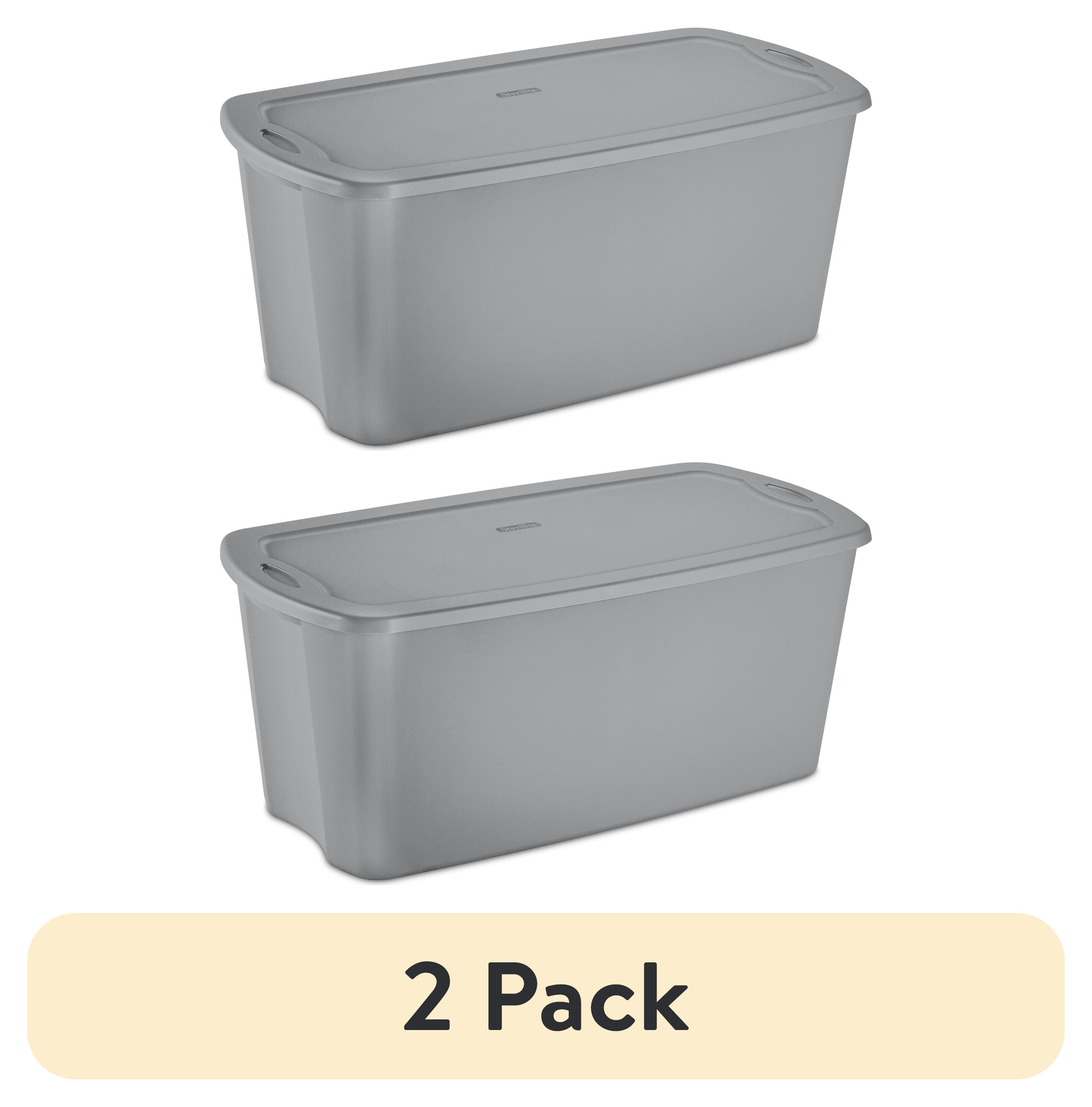 (2 pack) Sterilite 50 Gallon Extra-Large Storage Bin, Heavy Duty ...