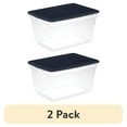 thumbnail image 1 of (2 pack) Sterilite 58 Qt. Storage Box Plastic, Blue Cove, 1 of 8