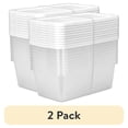 (2 pack) Sterilite Set of (10) Small Storage Bin, 6 Quart Clear Plastic ...