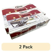 2 pack Sterno 70153 Foldable Frame Buffet Chafer Set, 8-Quart, Stainless Steel Finish
