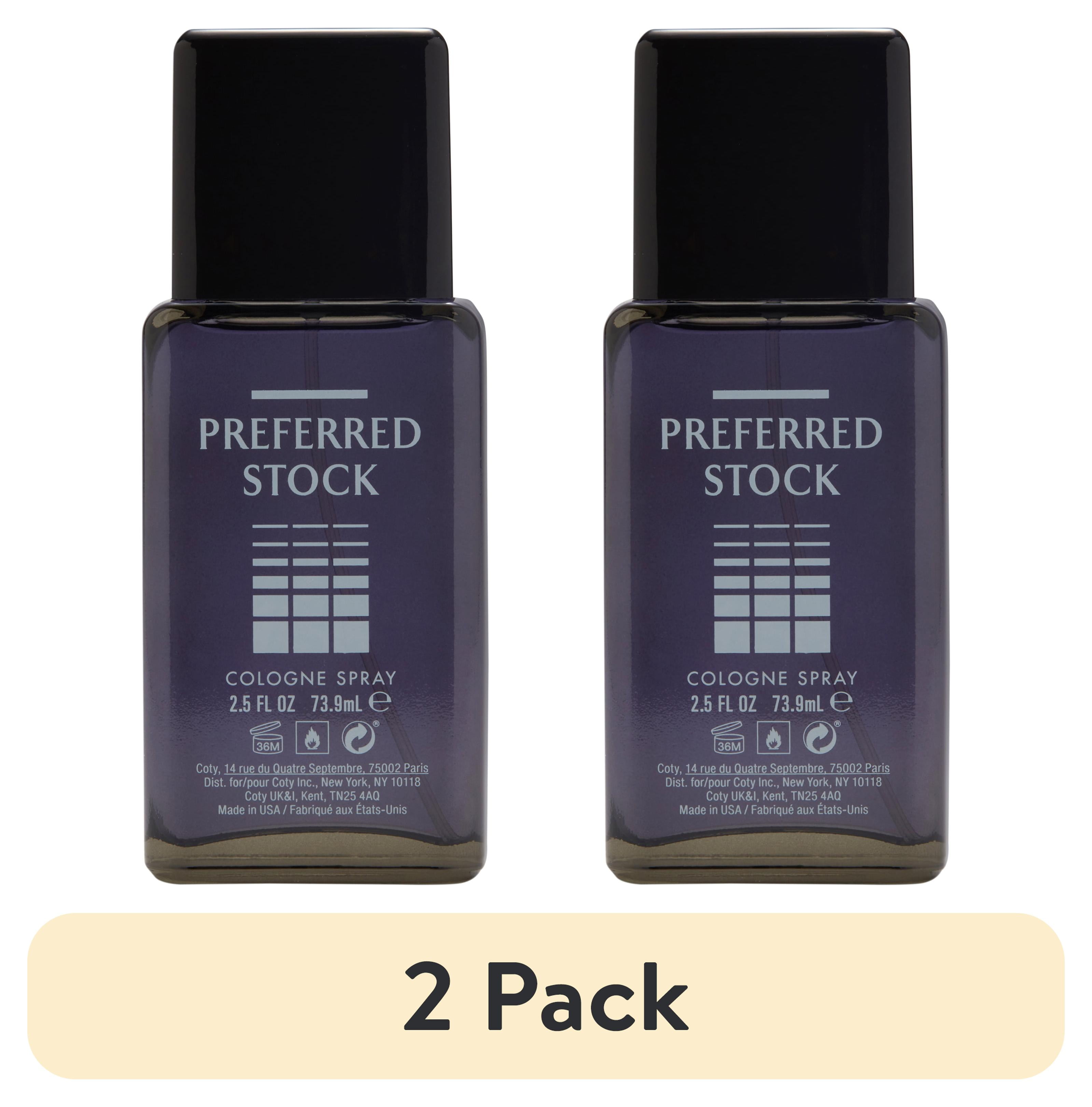 (2 pack) Stetson Preferred Stock Eau De Toilette, Cologne Spray for Men, 2.5 fl oz