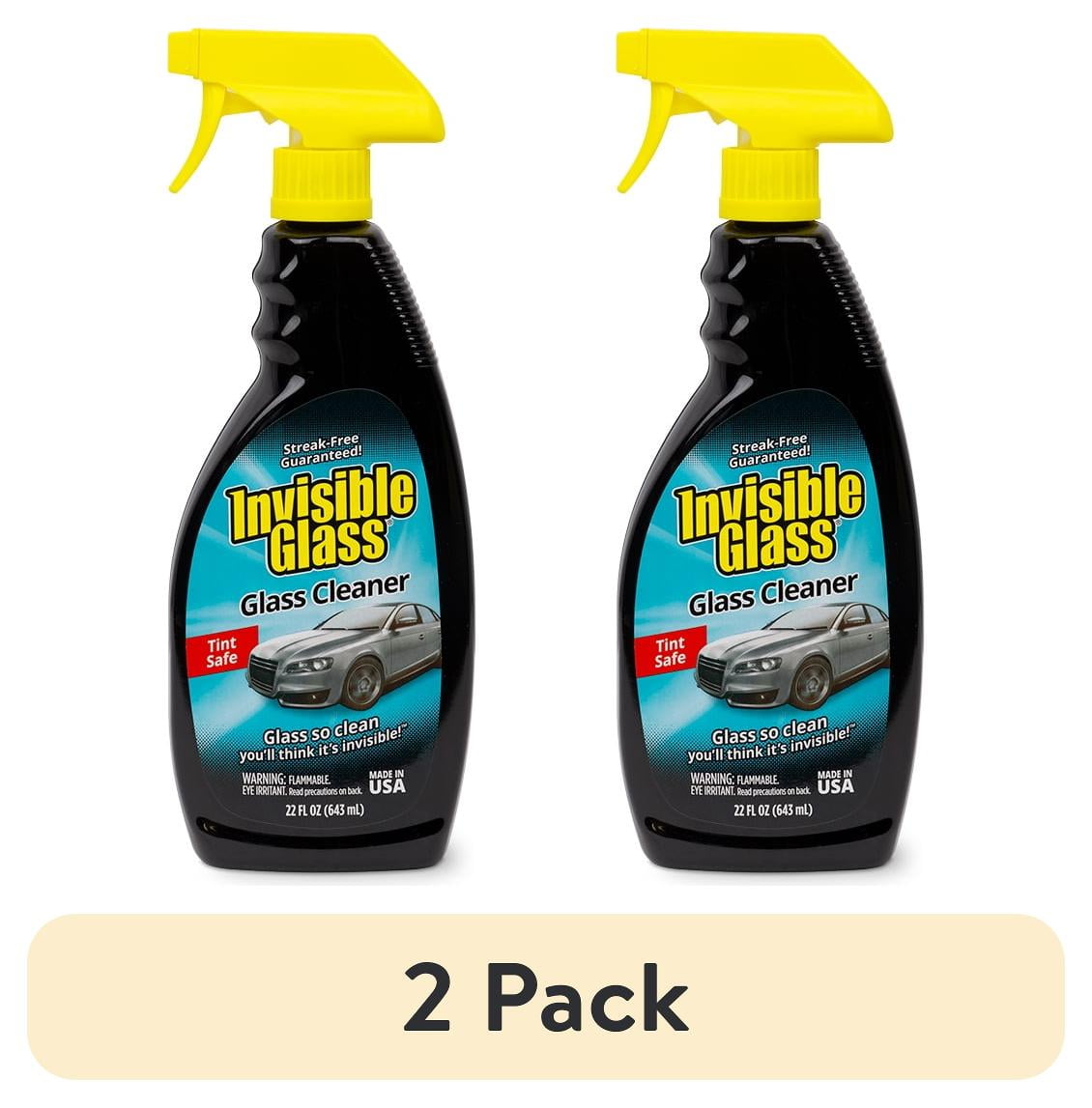 (2 pack) Invisible Glass 92164 Premium Glass Cleaner Spray Automotive and Home Window Cleaner, Ammonia-Free, Tint-Safe – 22 fl oz, Pack of 1